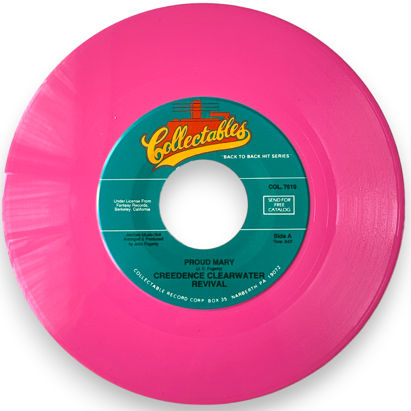 Creedence Clearwater Revival - Proud Mary / Born On The Bayou - 7" Single Pink Virgin Vinyl (Copy)