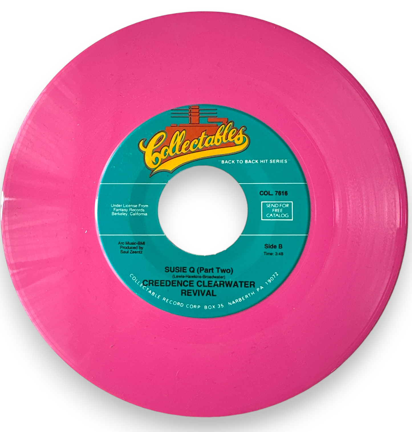 Creedence Clearwater Revival -Susie Q (Pt 1) / Susie Q (Pt 2) - 7" Single Pink Virgin Vinyl