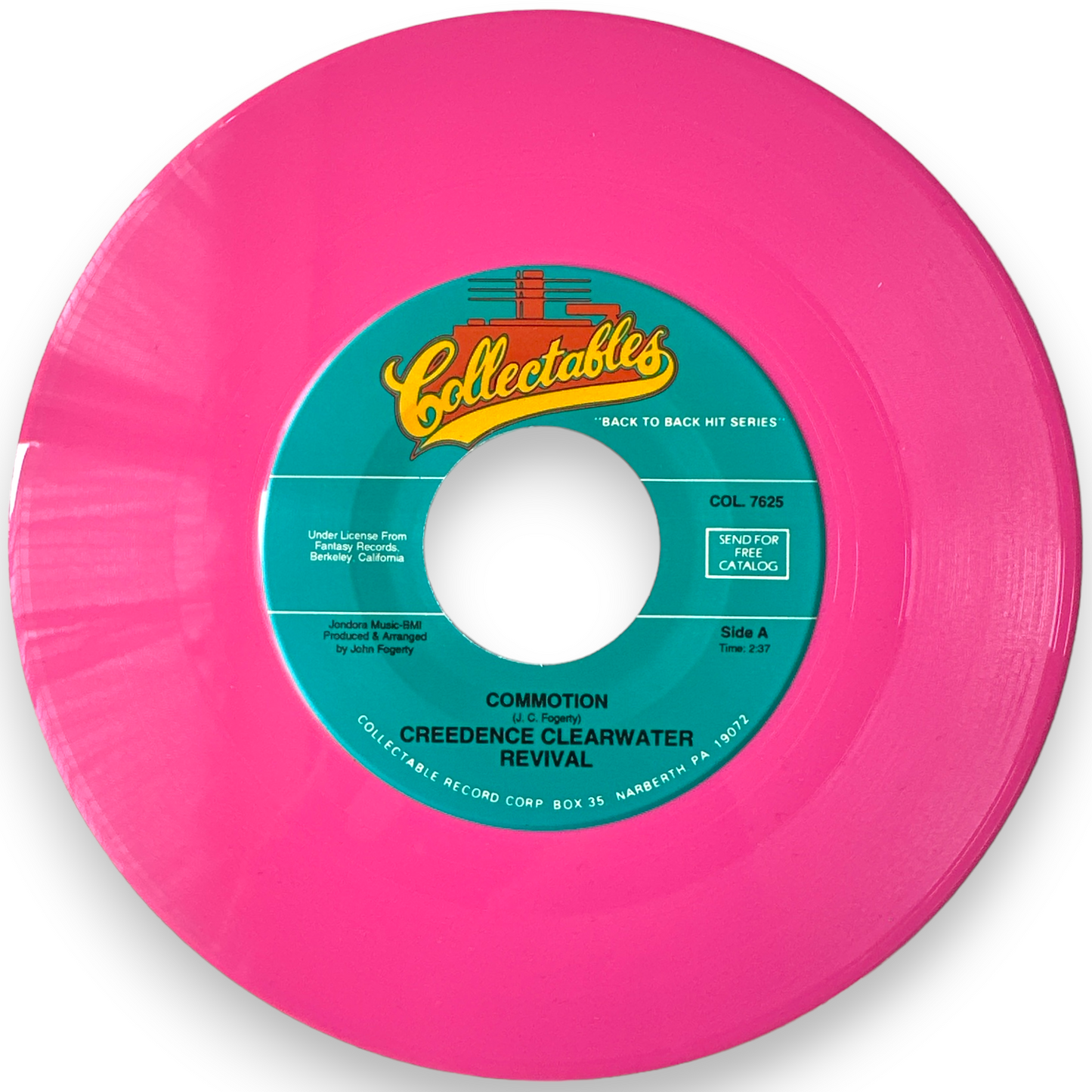 Creedence Clearwater Revival - Commotion / Green River - 7" Single Pink Virgin Vinyl