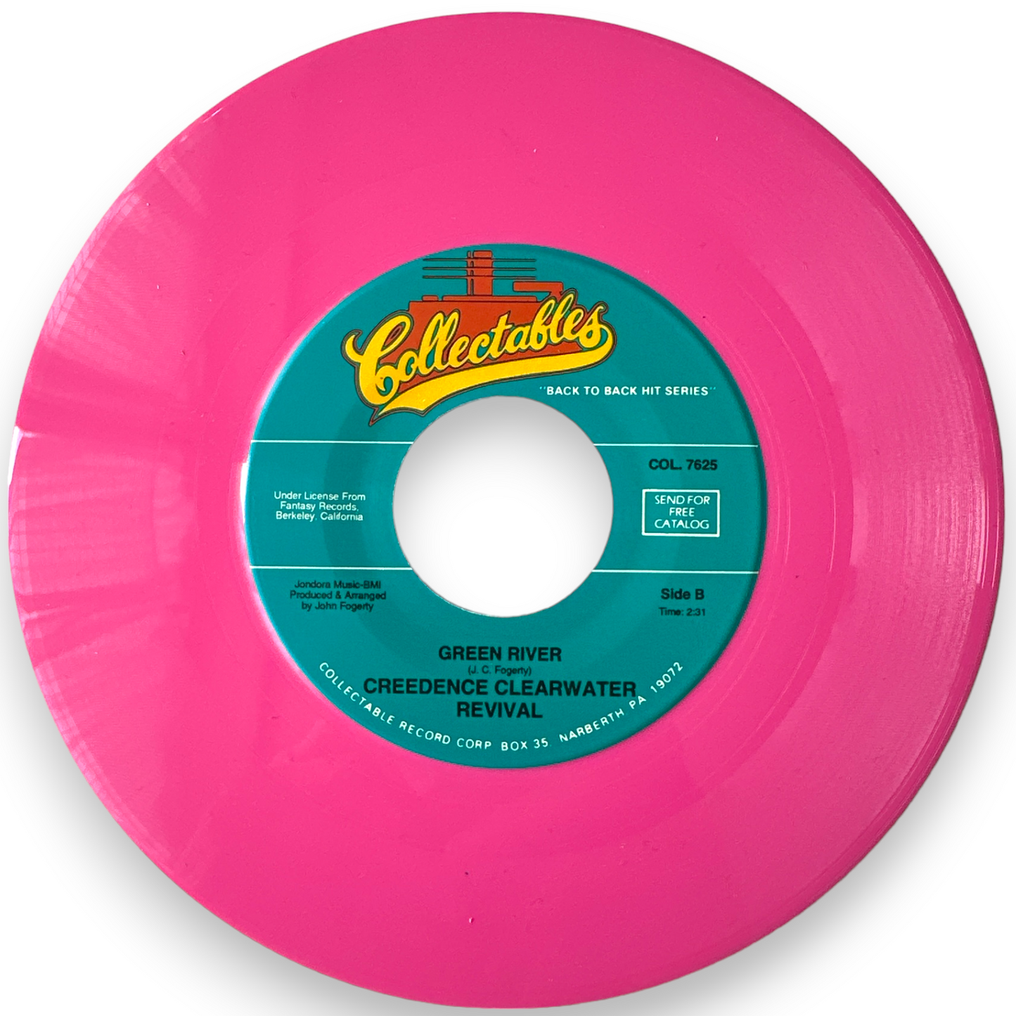 Creedence Clearwater Revival - Commotion / Green River - 7" Single Pink Virgin Vinyl