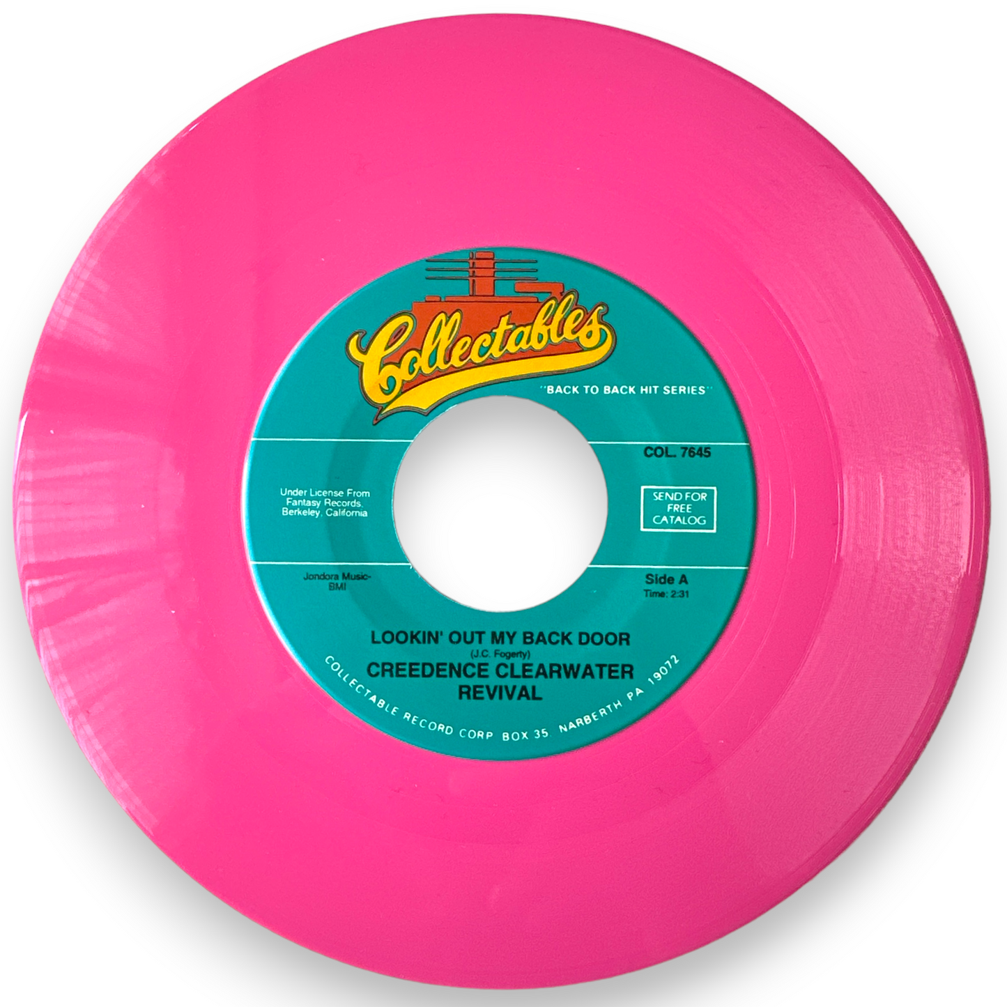 Creedence Clearwater Revival - Lookin' Out My Back Door / As Long As I Can See The Light - 7" Single Pink Virgin Vinyl