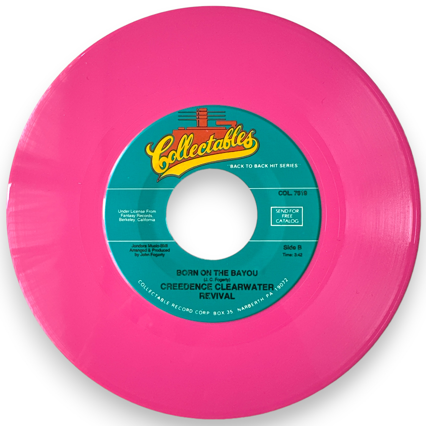 Creedence Clearwater Revival - Proud Mary / Born On The Bayou - 7" Single Pink Virgin Vinyl (Copy)