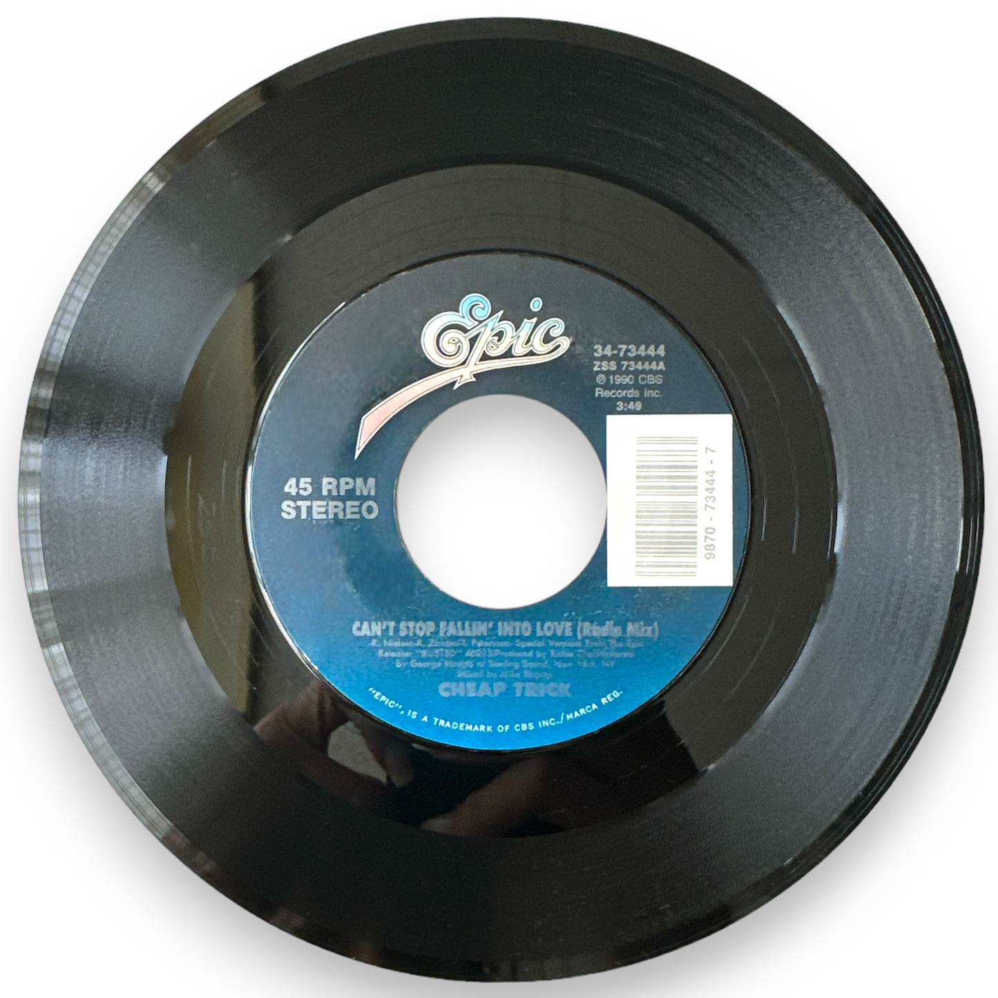 Cheap Trick Can't Stop Fallin' Into Love B/W You Drive, I'll Steer (7" Vinyl, 45 RPM, Single)