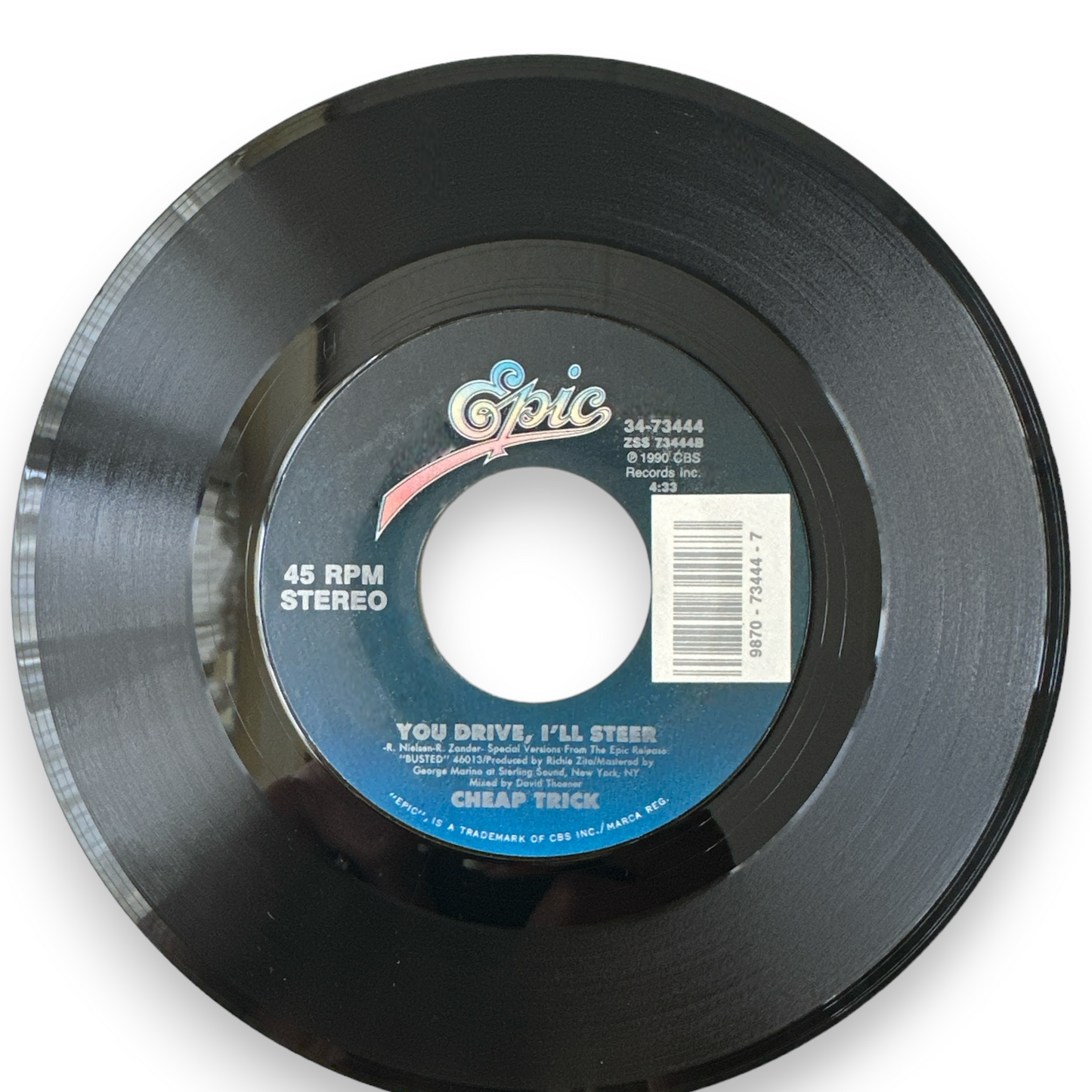 Cheap Trick Can't Stop Fallin' Into Love B/W You Drive, I'll Steer (7" Vinyl, 45 RPM, Single)