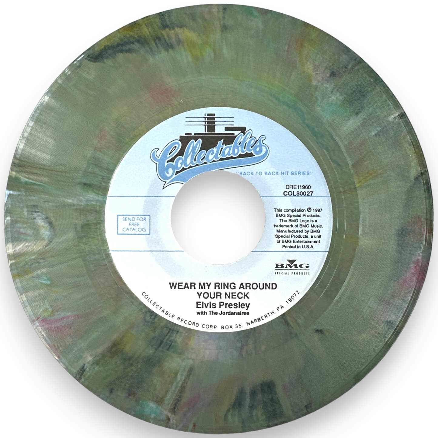 Elvis Presley – One Night / I Got Stung Elvis Presley - 7" Single - Steel Gray Marble Virgin Vinyl (New)