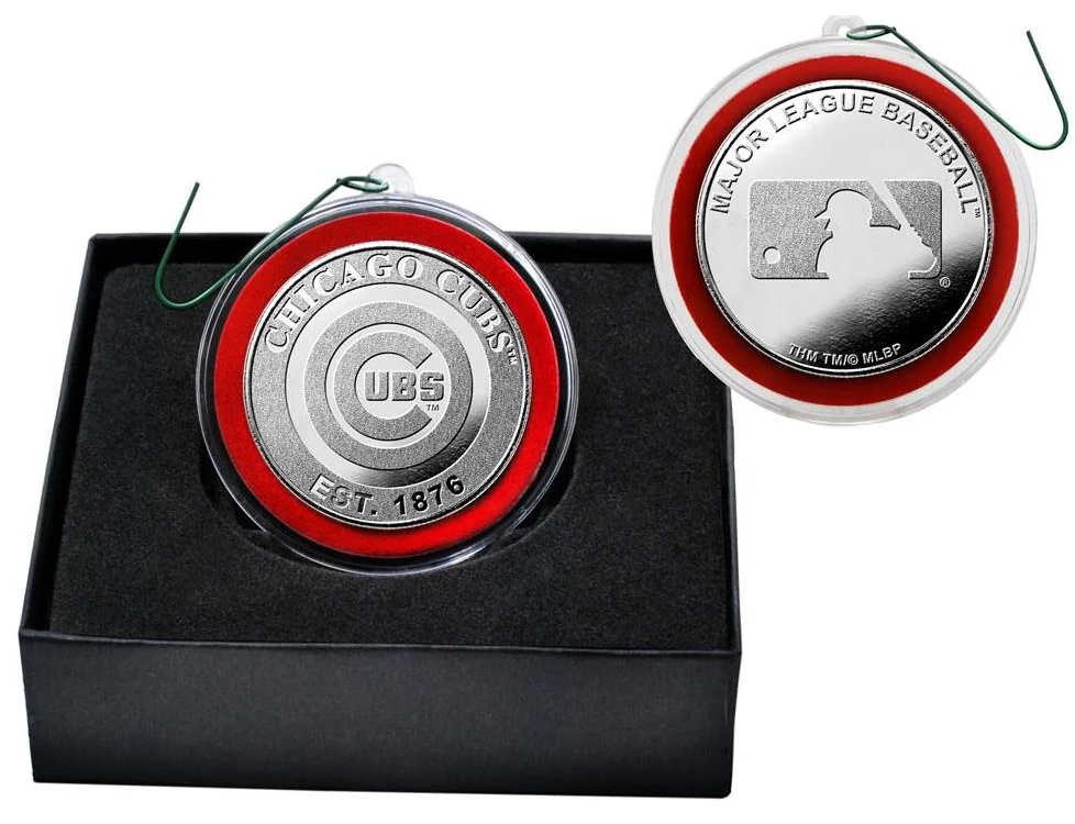Highland Mint MLB Chicago Cubs Silver Coin Ornament Collectible