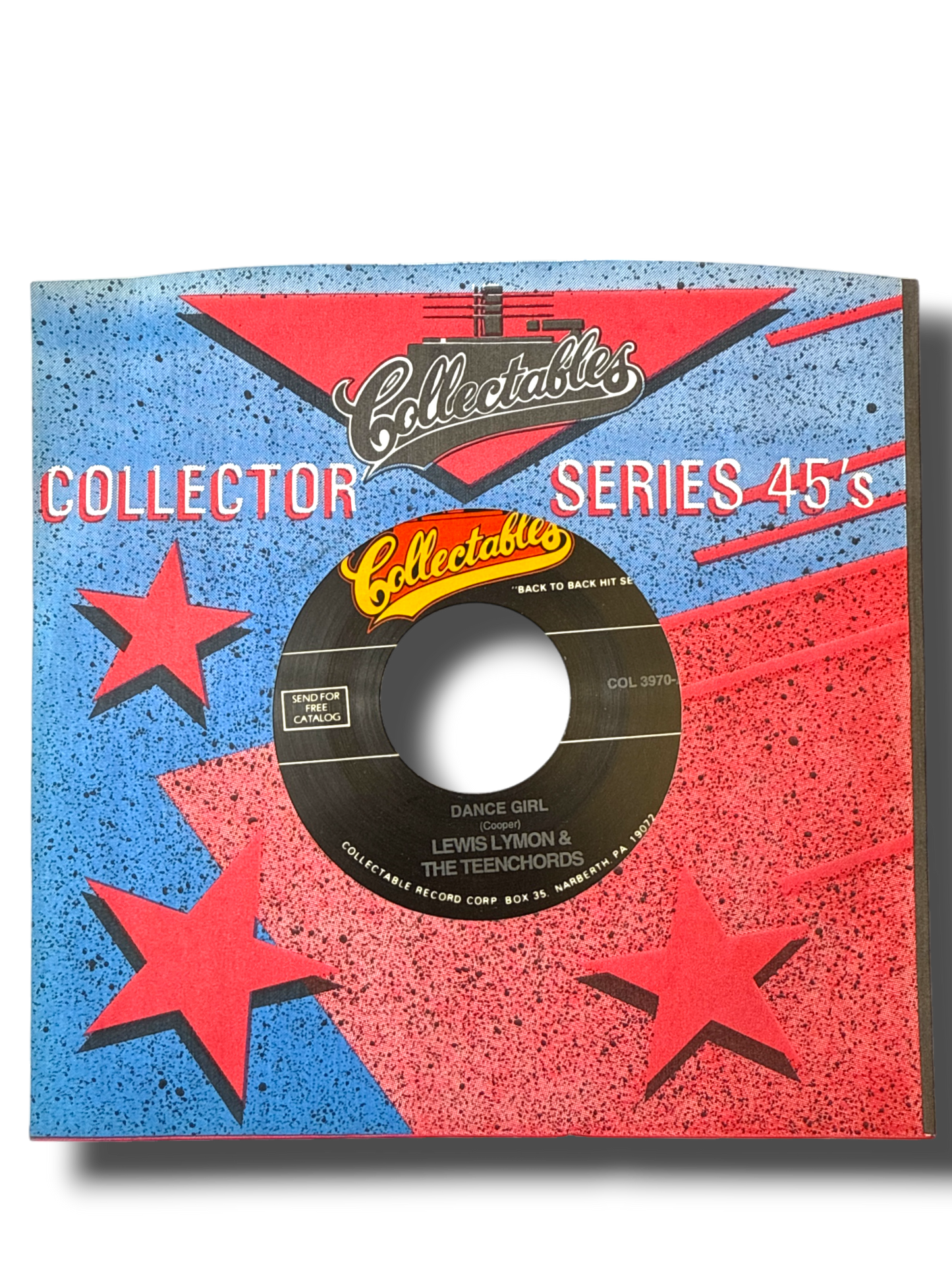 Lewis Lymon & The Teenchords – "Dance Girl" / "Them There Eyes" – 7" 45 RPM Vinyl Single (Blue Vinyl Reissue)