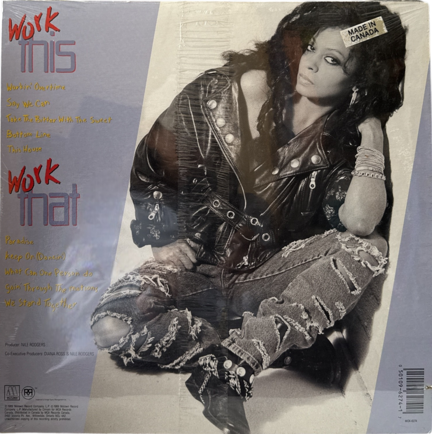 Diana Ross – Workin’ Overtime (1989 US Vinyl LP – Motown MOT-6274) C/O