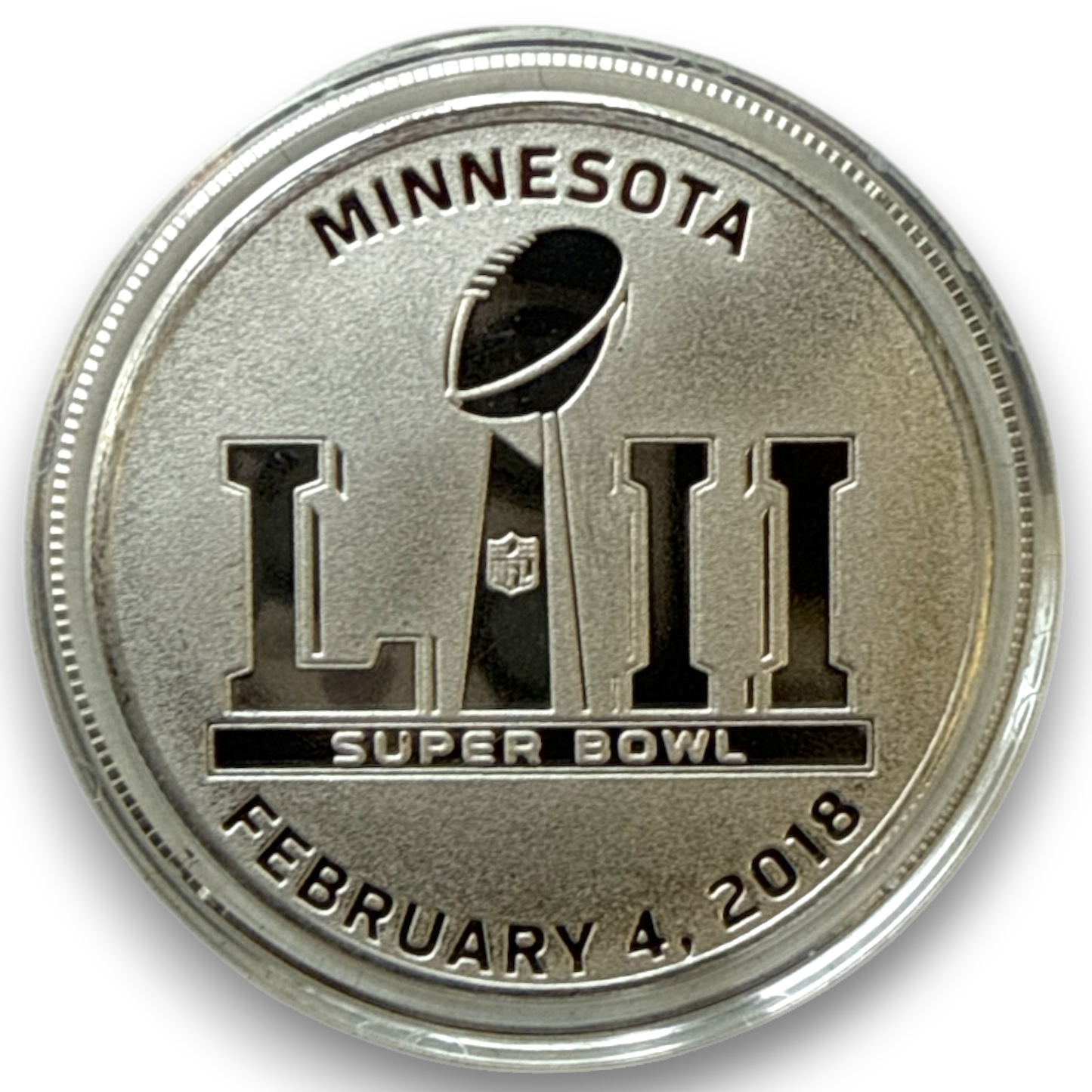 NFL - Philadelphia Eagles Super Bowl Year - 2017 / 2018 NFC Champion Silver Plate Flip Coin