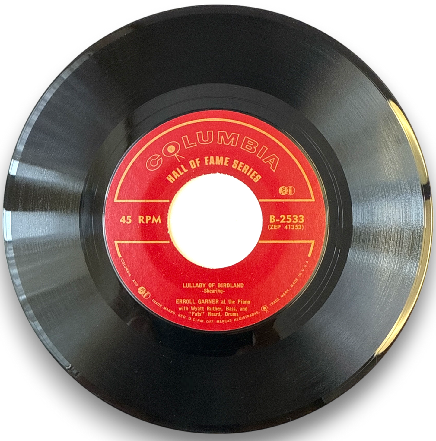 Erroll Garner – Lullaby Of Birdland – 7" 45 RPM Vinyl Single