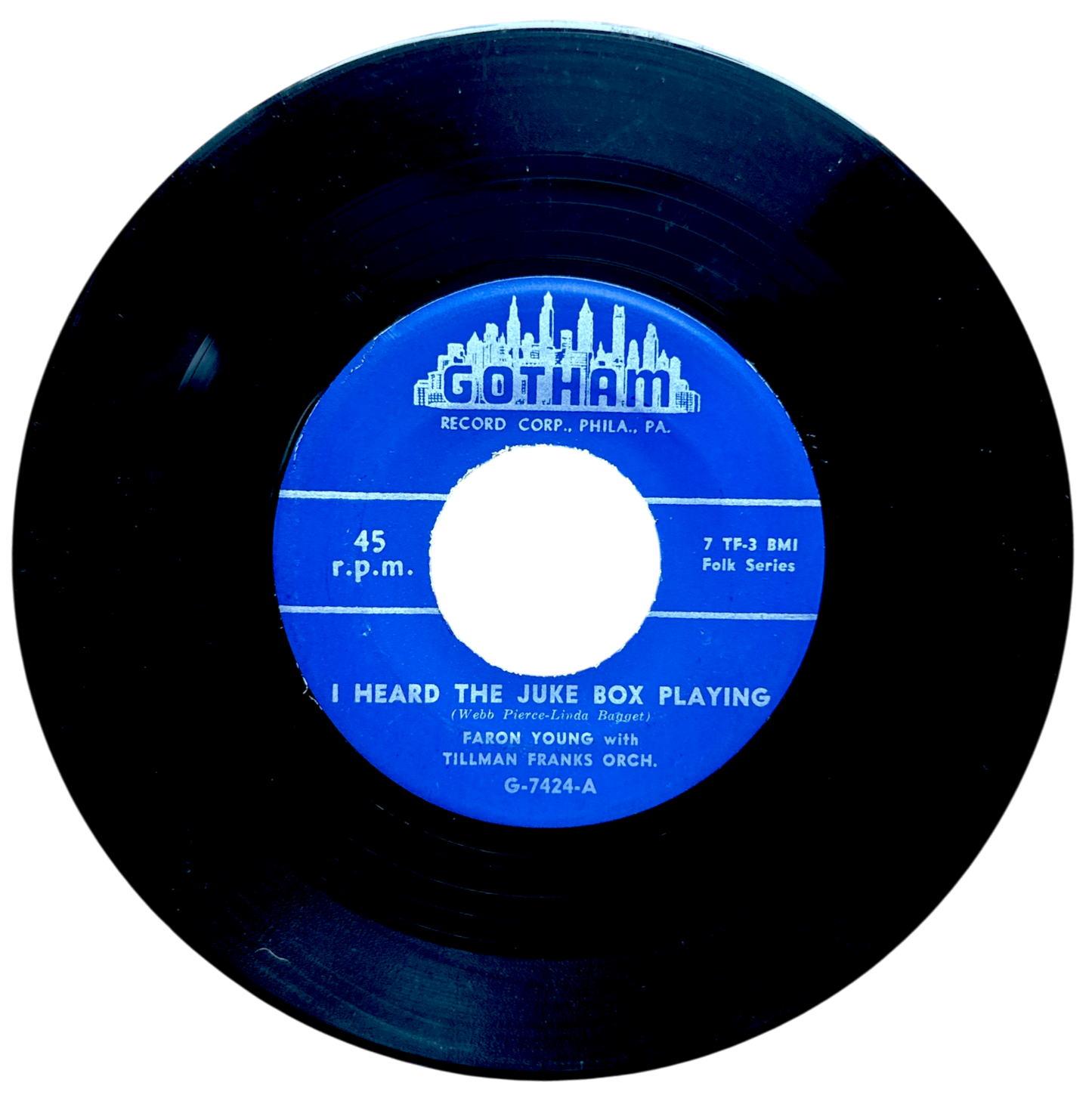 Faron Young, Tillman Franks Orchestra– Heard The Juke Box Playing / I’m A Free Man Now (NEW)