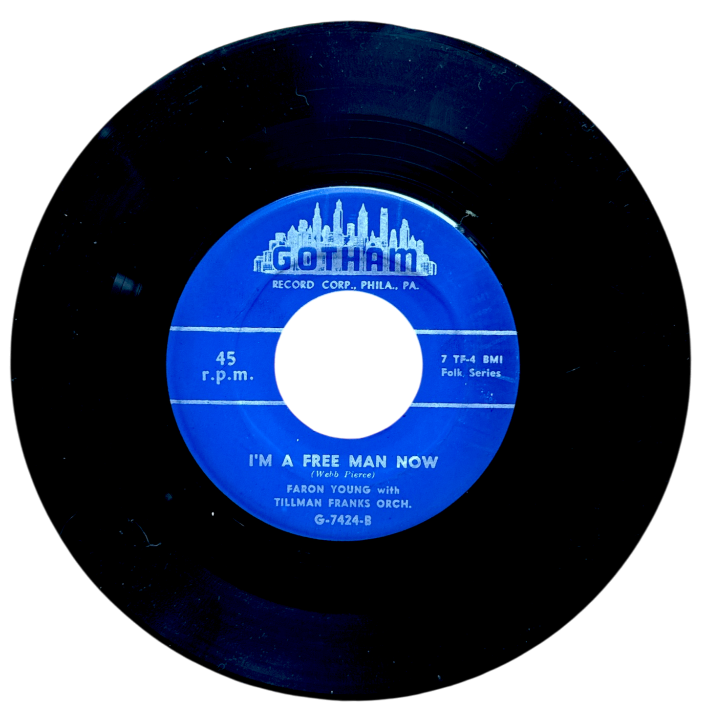 Faron Young, Tillman Franks Orchestra– Heard The Juke Box Playing / I’m A Free Man Now (NEW)