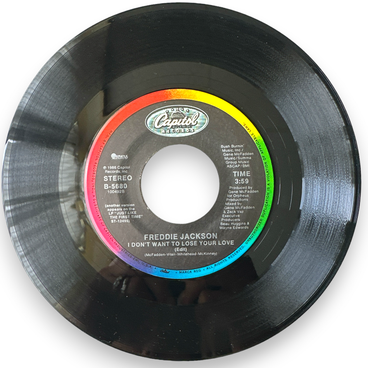 Freddie Jackson - I Don't Want To Lose Your Love / Love Is Just A Touch Away (Picture Sleeve)