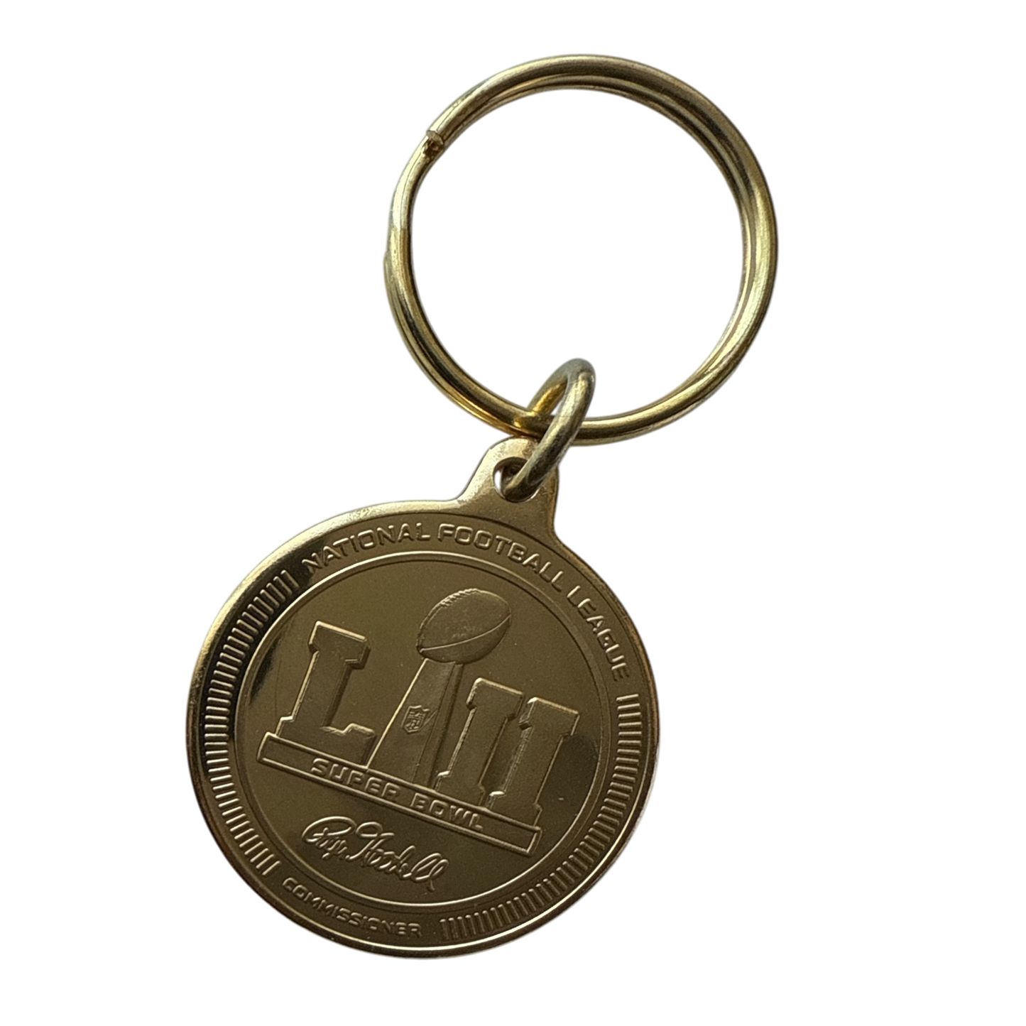 Football - Philadelphia Eagles 2018 (Winning Supper bowl Year) Keychain Solid Bronze Logo Coin Toss Coin