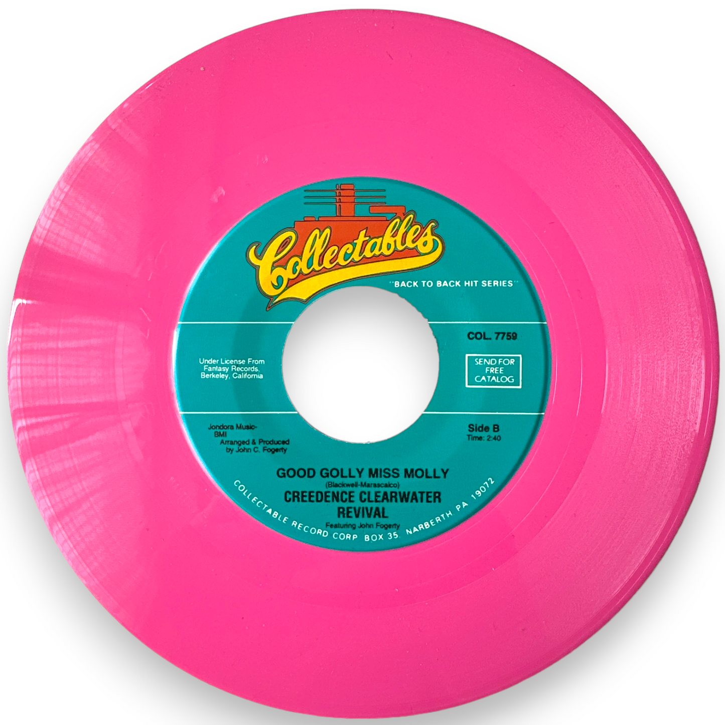 Creedence Clearwater Revival - I Heard It Through The Grapevine/Good Golly Miss Molly - 7" Single Pink Virgin Vinyl