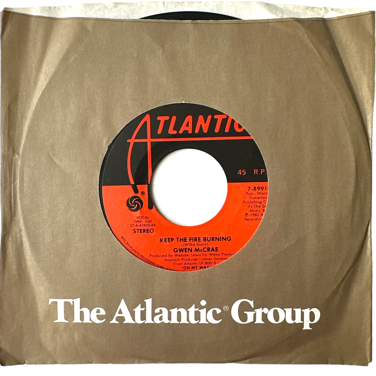 Gwen McCrae - Keep The Fire Burning / Hang In - 7" Vinyl Single (Rare & Brand New)