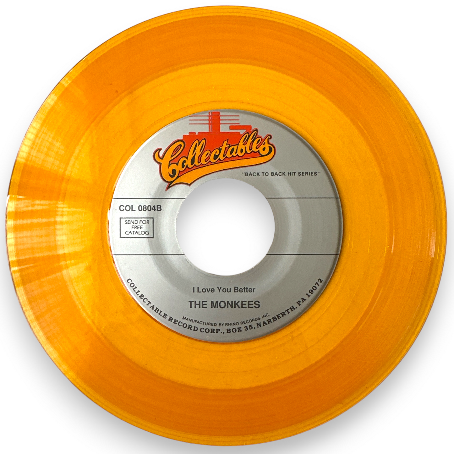 The Monkees - Oh My My / I Love You Better - 7" Single-Rare Yellow Clear Virgin Vinyl (New)