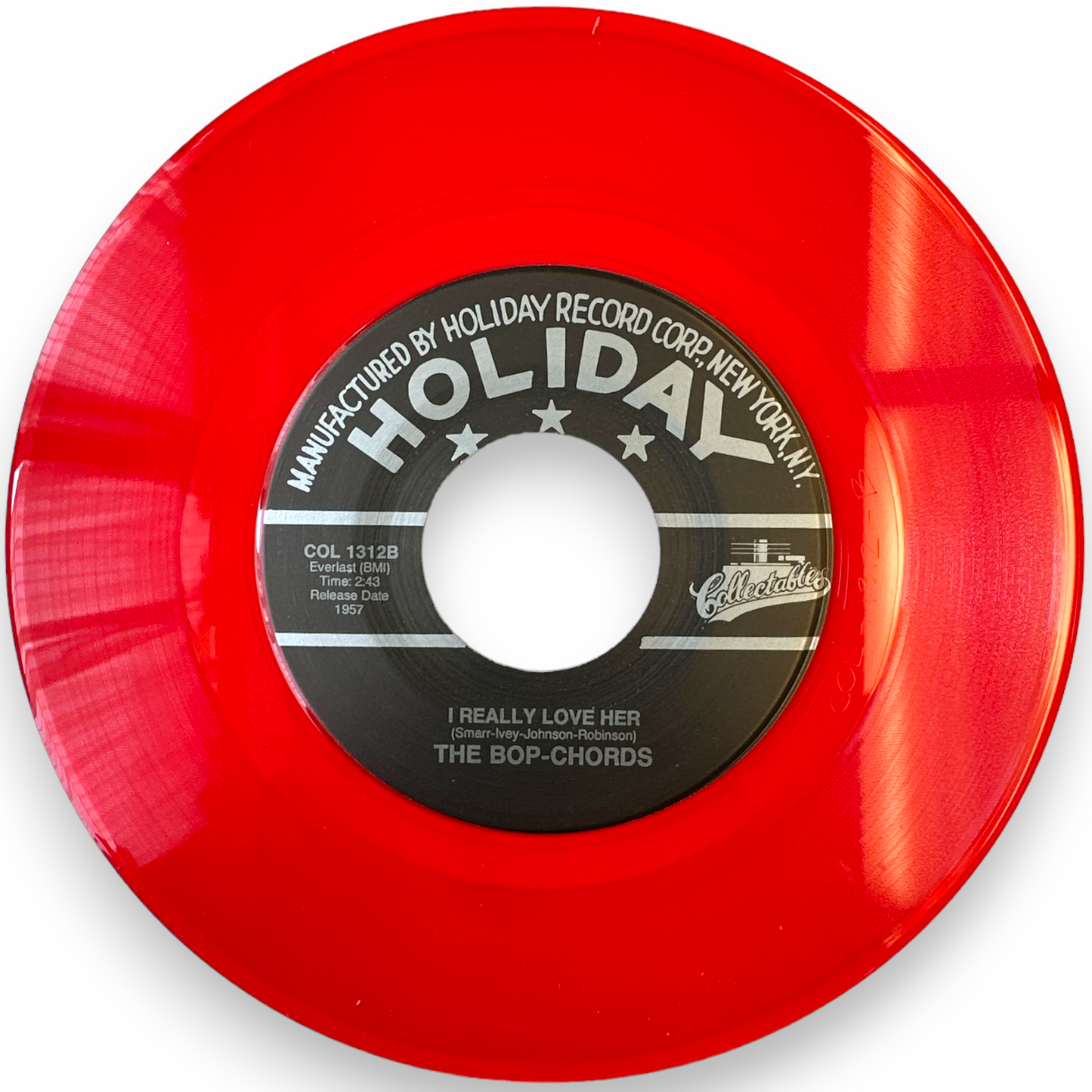 The Bop-Chords - When I woke Up This Morning B/W I Really Love Her (Red Virgin Vinyl) NEW