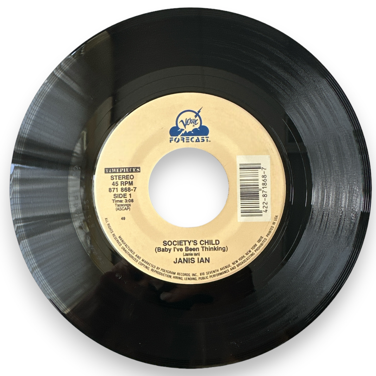 Janis Ian - Society's Child / Younger Generation Blues 7" Single (New)