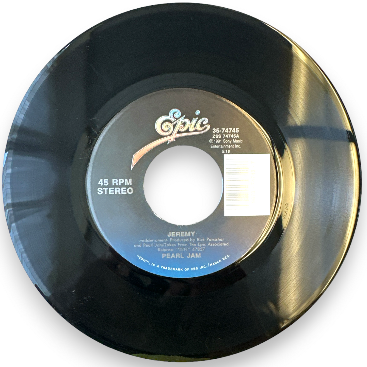 Pearl Jam - Jeremy - Alive 7" Single Brand New Epic Records