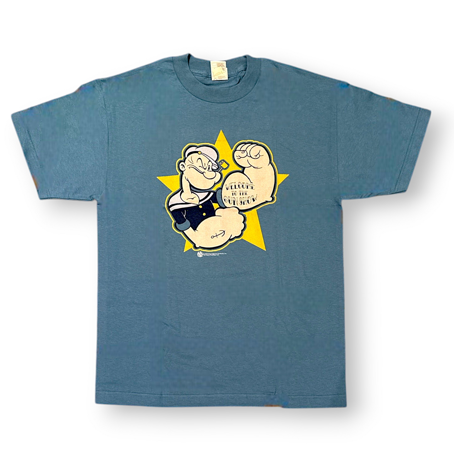 Popeye – T-Shirt Welcome To The Gun Show - The Sailor Man - Retro Style (New) 100% Cotton - Officially Licensed