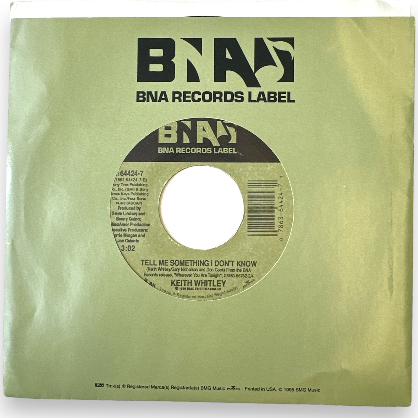 Keith Whitley – Wherever You Are Tonight B/W Tell Me Something I Don't Know 7" 45 rpm (New)