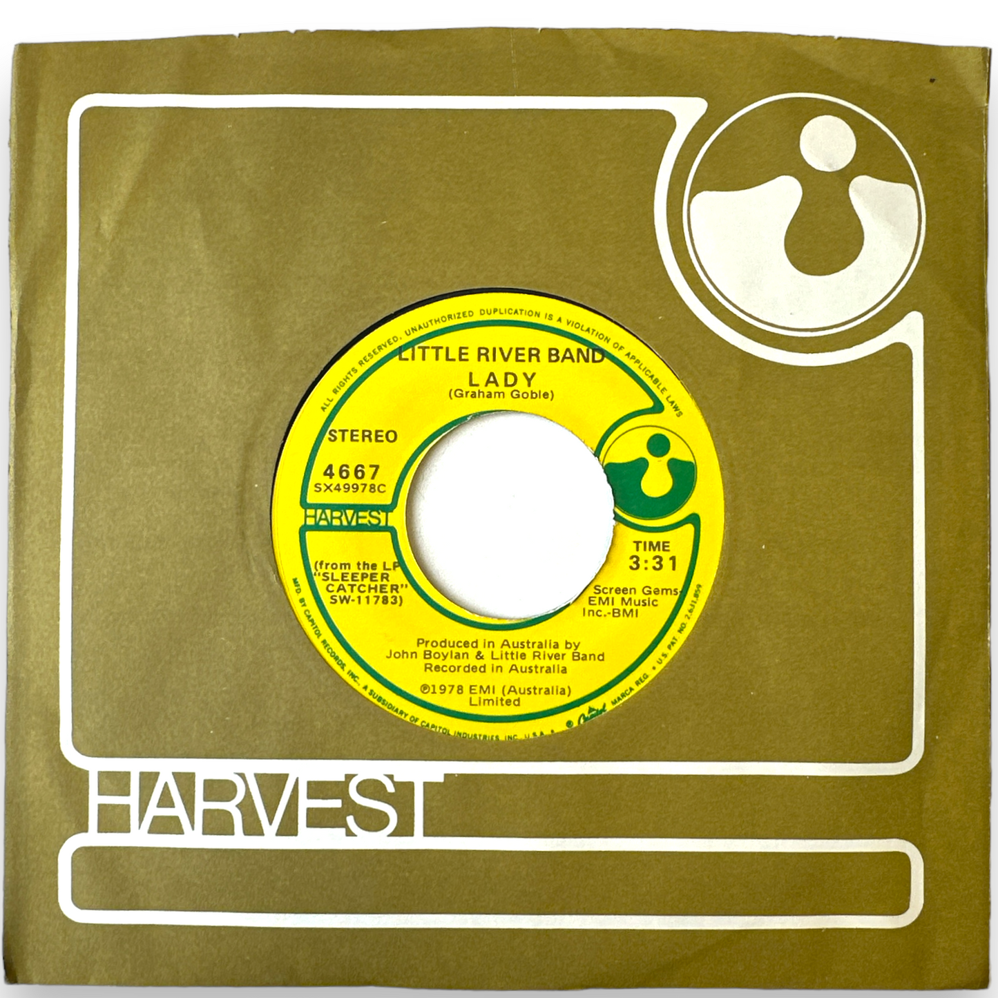 Little River Band - Lady B/W Take Me Home - Harvest EMI Austrialia 1976