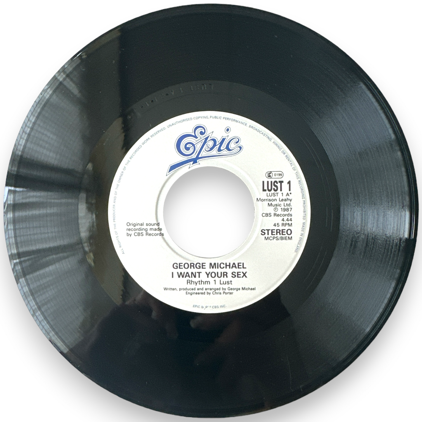 George Michael I Want Your Sex (Rhythm 1 Lust) / I Want You Sex (Rhythm 2 Brass in Love) Picture Sleeve