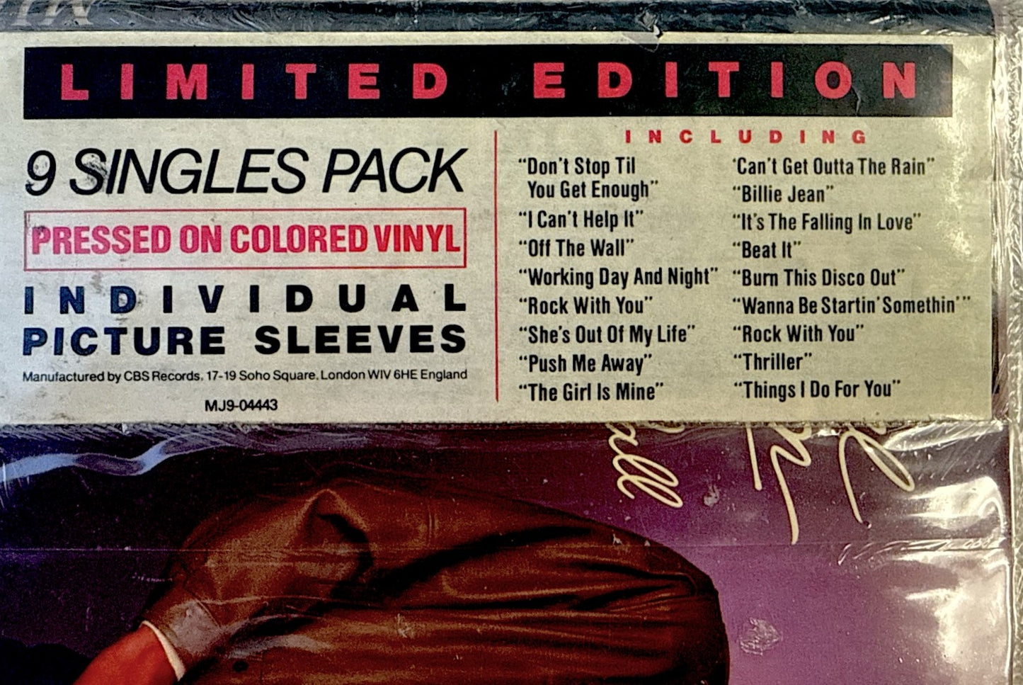 Michael Jackson - 9 -Vinyl Singles Set.- RED VINYL CBS Records UK (New & Mint)