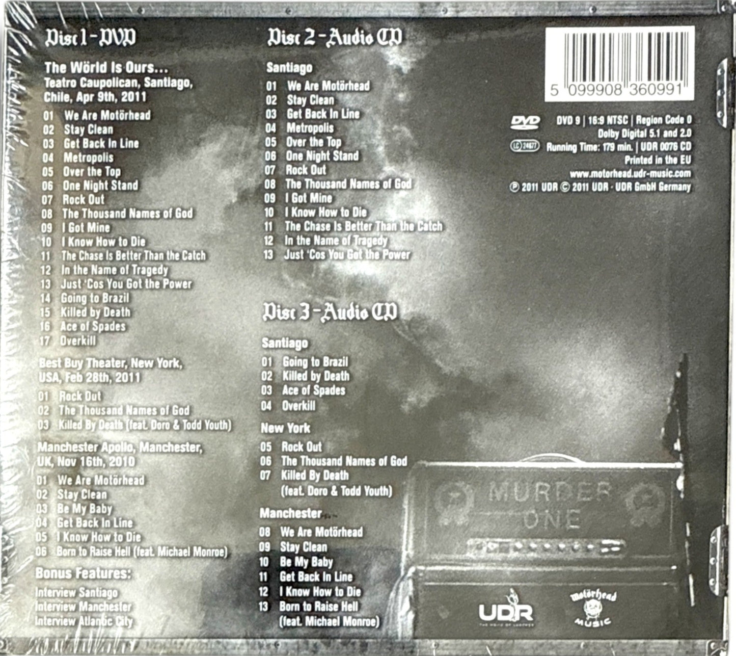 Motörhead – The Wörld Is Ours Vol.1 DVD + 2CD Deluxe Digipak 2011 New & Mint