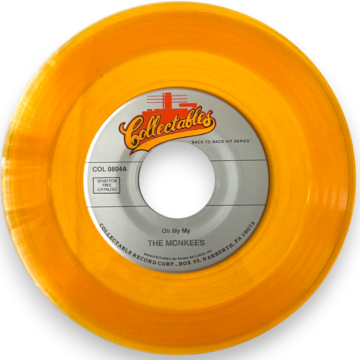 The Monkees - Oh My My / I Love You Better - 7" Single-Rare Yellow Clear Virgin Vinyl (New)