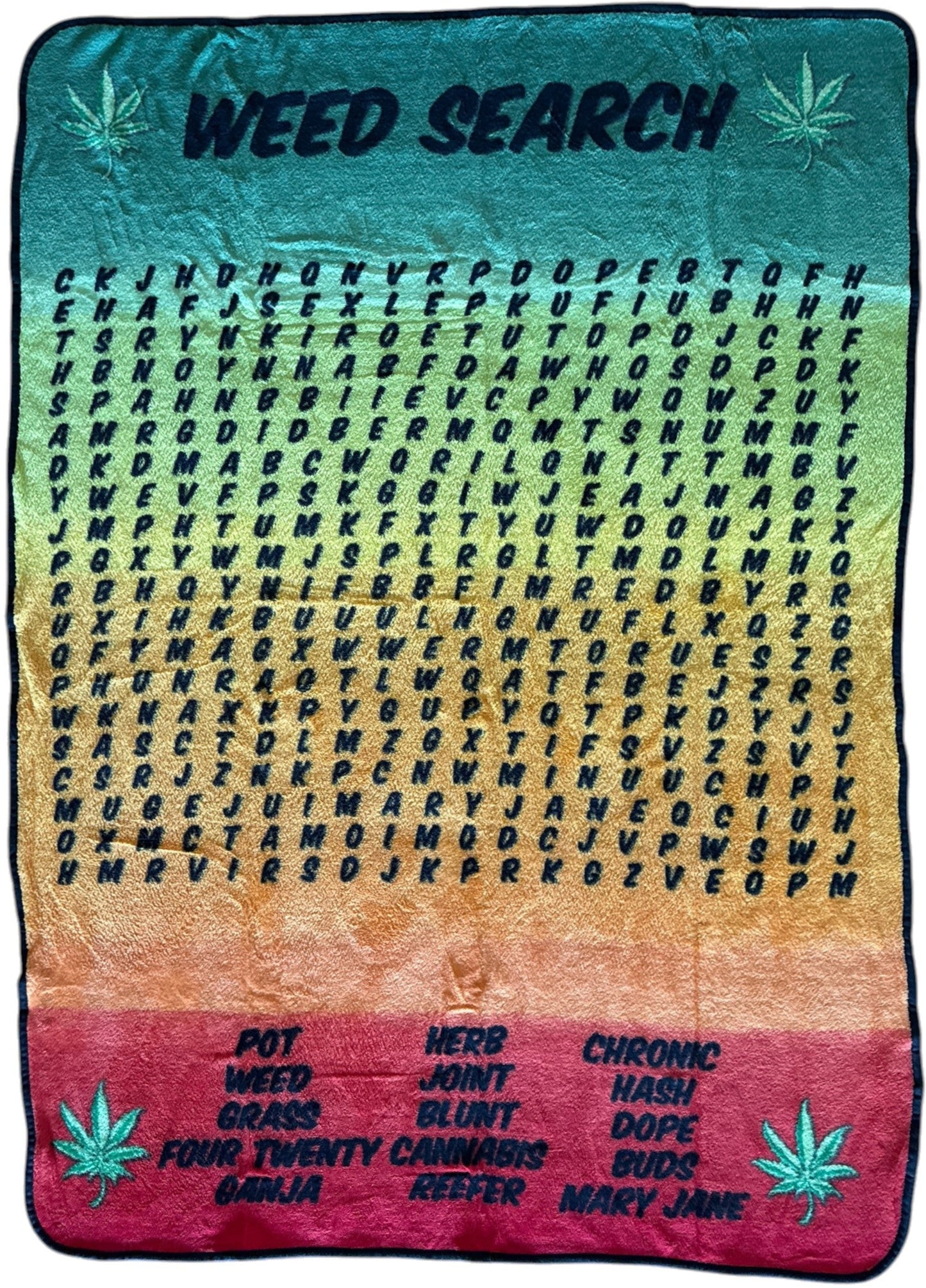 420 - Weed Word Search - Fleece Blanket Mary Jane Edition Super Soft