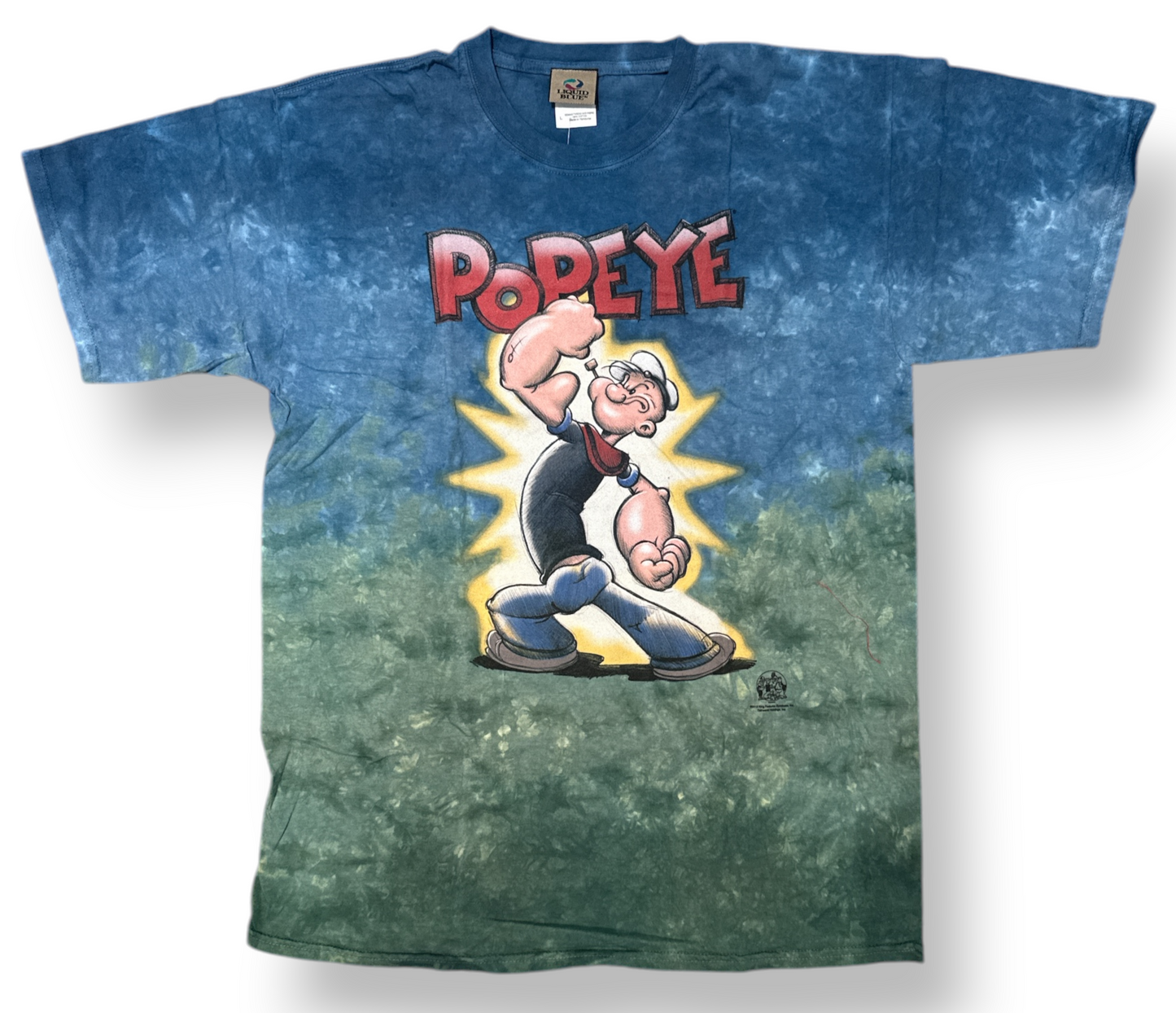 Popeye – T-Shirt - The Sailor Man - Tie-Dye - Retro Style (Brand New) 100% Cotton (Officially Licensed)