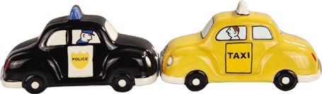 Cab & Cop - Salt & Pepper Shakers