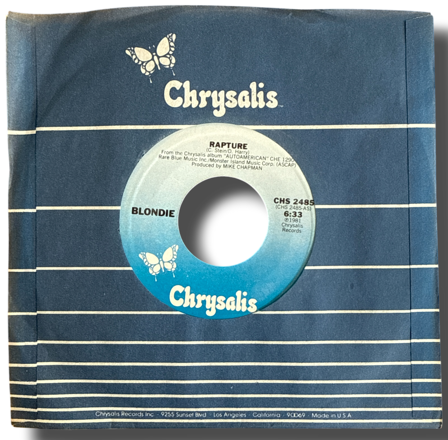 Blondie - Rapture / Walk Like Me 7" Single 45 rpm (NEW & Mint)
