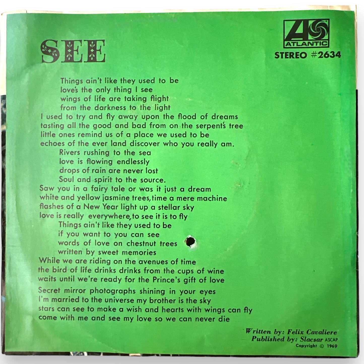 The Rascals - See B/W Away Away 7" Single Brand New in Picture Sleeve
