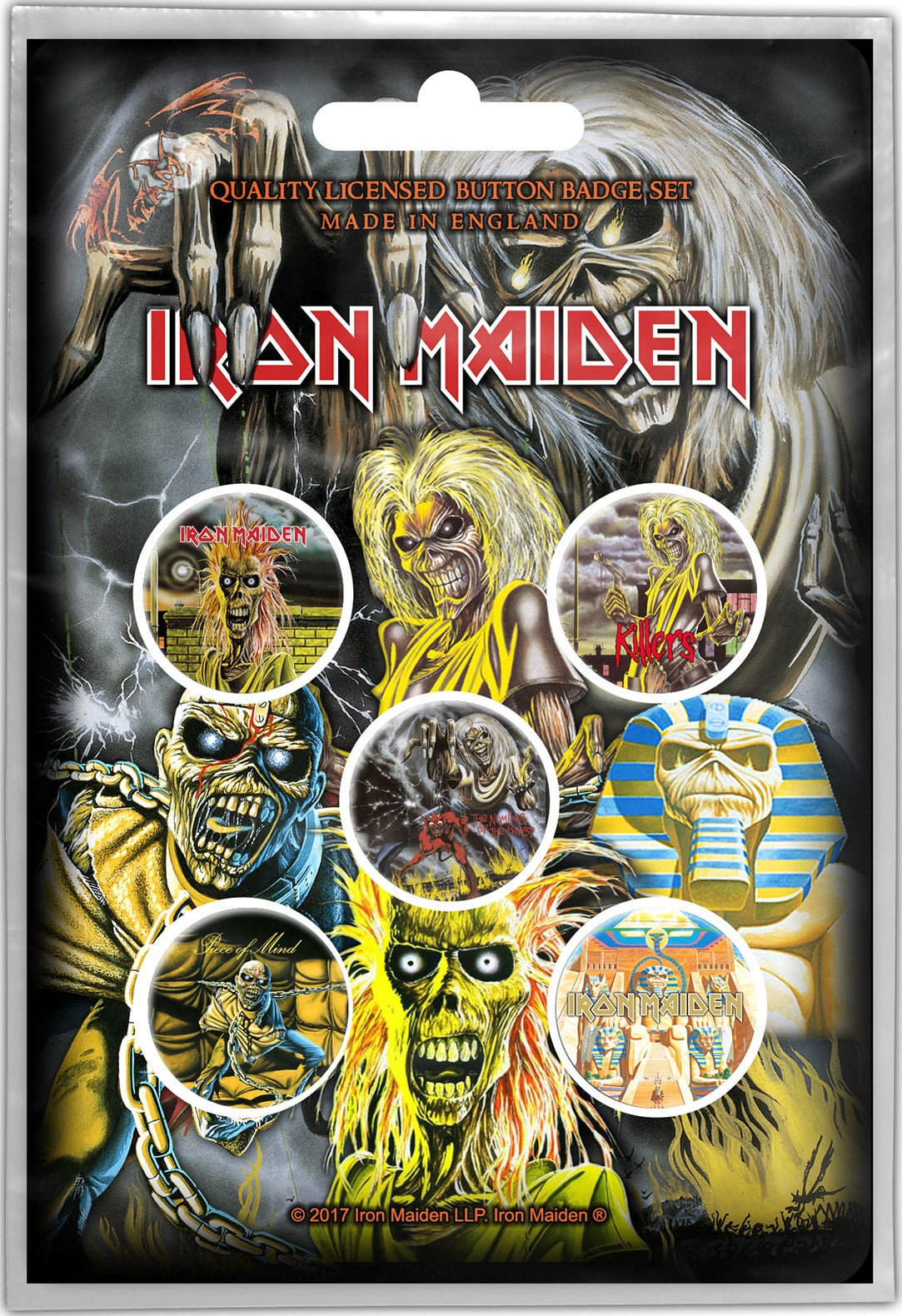 Iron Maiden - Early Albums 5pc. Button Set
