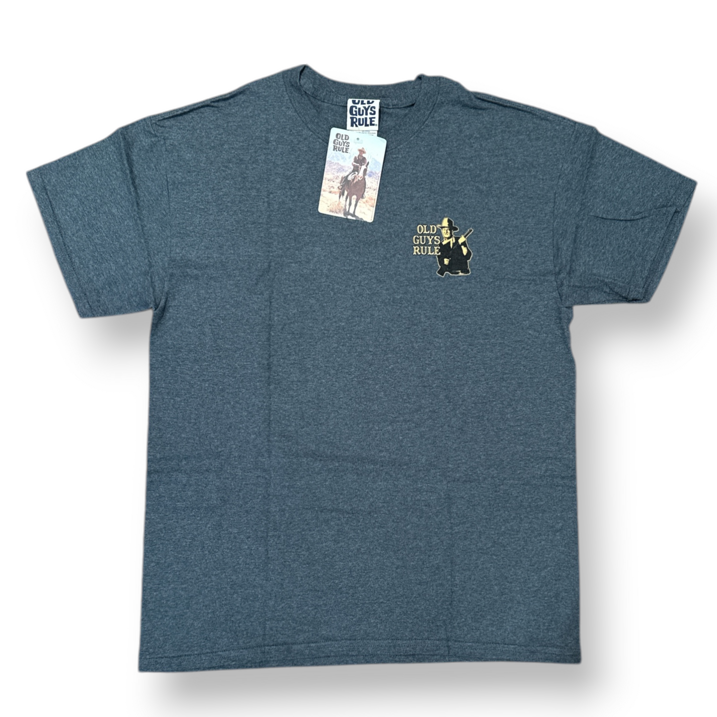 John Wayne T-Shirt –There are Some Things A Man Can't Run From Old Men Rule 100% Cotton