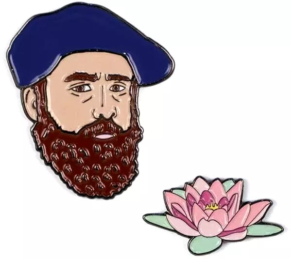 🎨 Claude Monet 2-Piece Enamel Pin Set From Unemployed Philosopher's Guild🎨