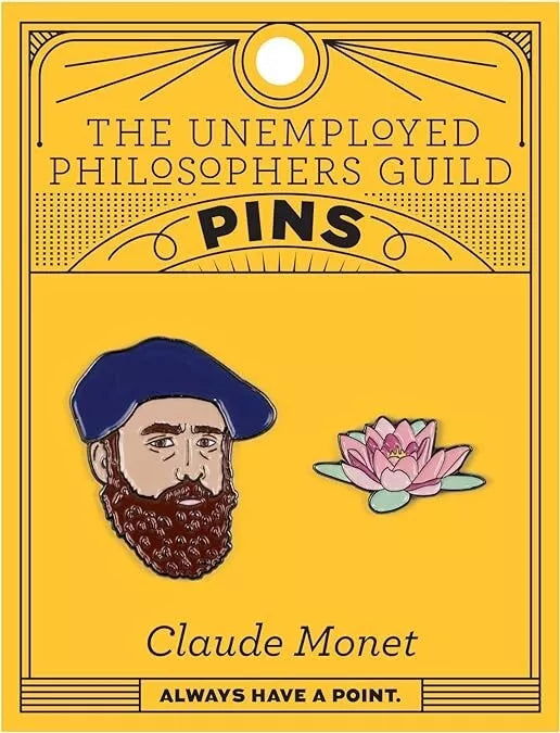 🎨 Claude Monet 2-Piece Enamel Pin Set From Unemployed Philosopher's Guild🎨