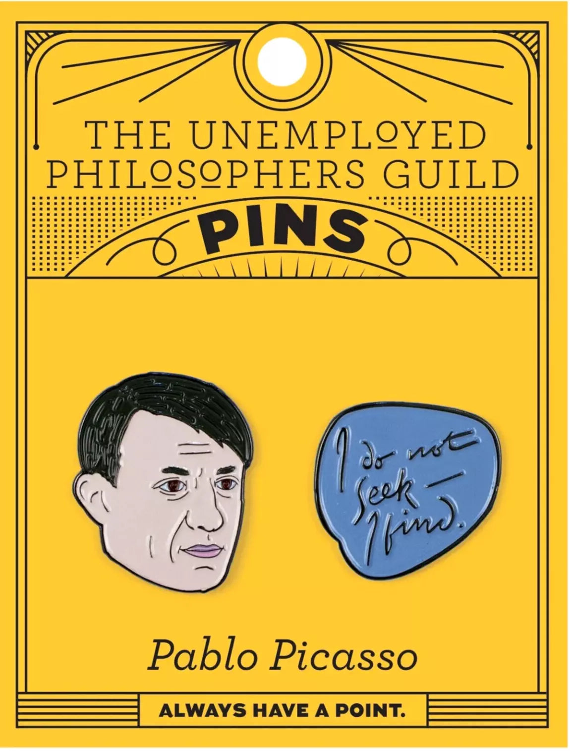 🎨 Pablo Picasso - 2-Piece Enamel Pin Set From Unemployed Philosopher's Guild🎨