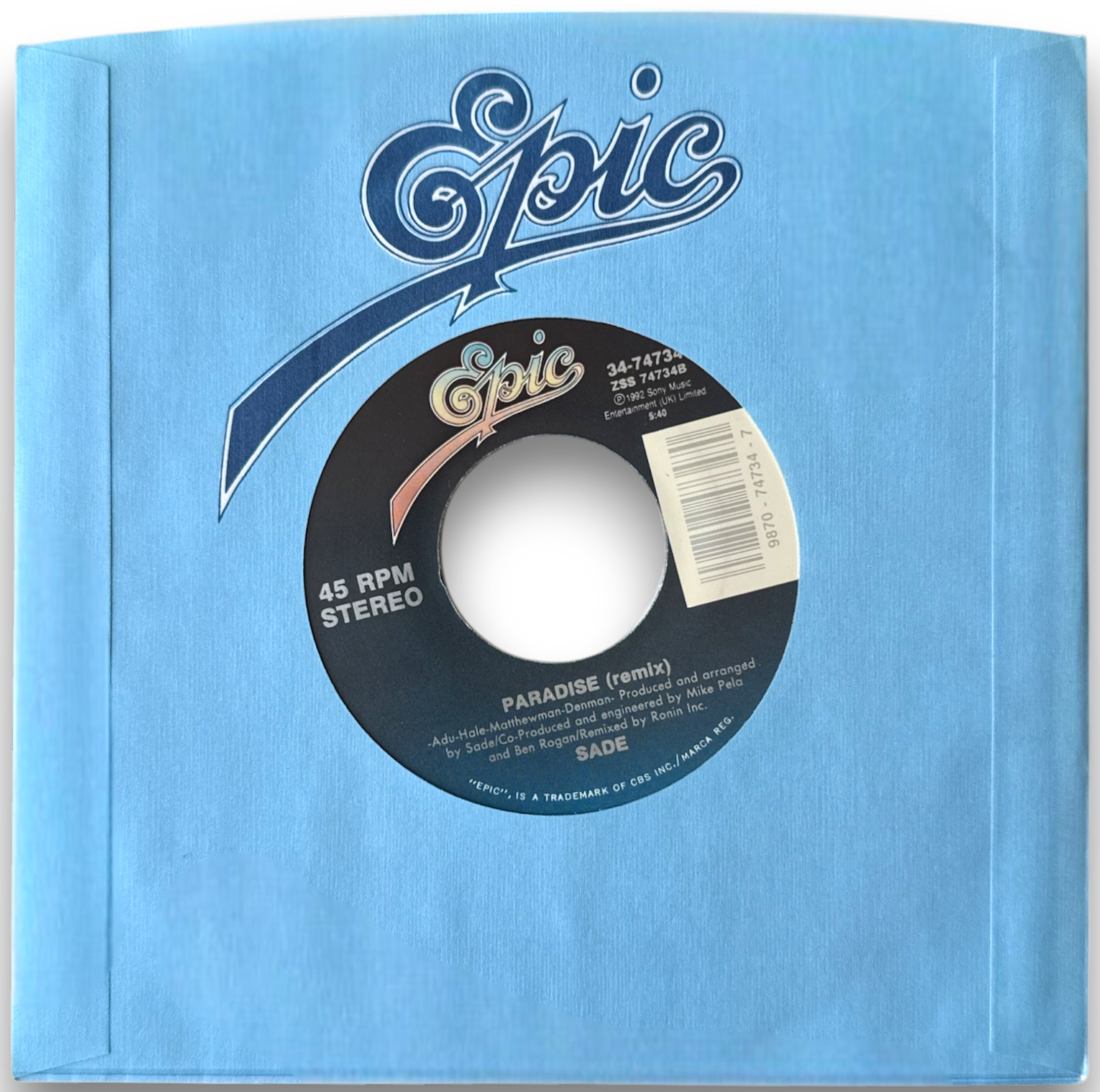 Sade – No Ordinary Love (7" Vinyl Single) Brand New & Mint