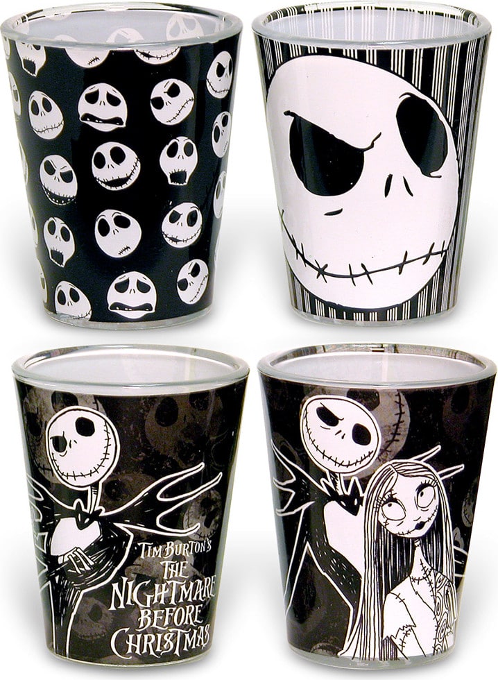 Nightmare Before Christmas - Colored Shot Glass (Set of 4)