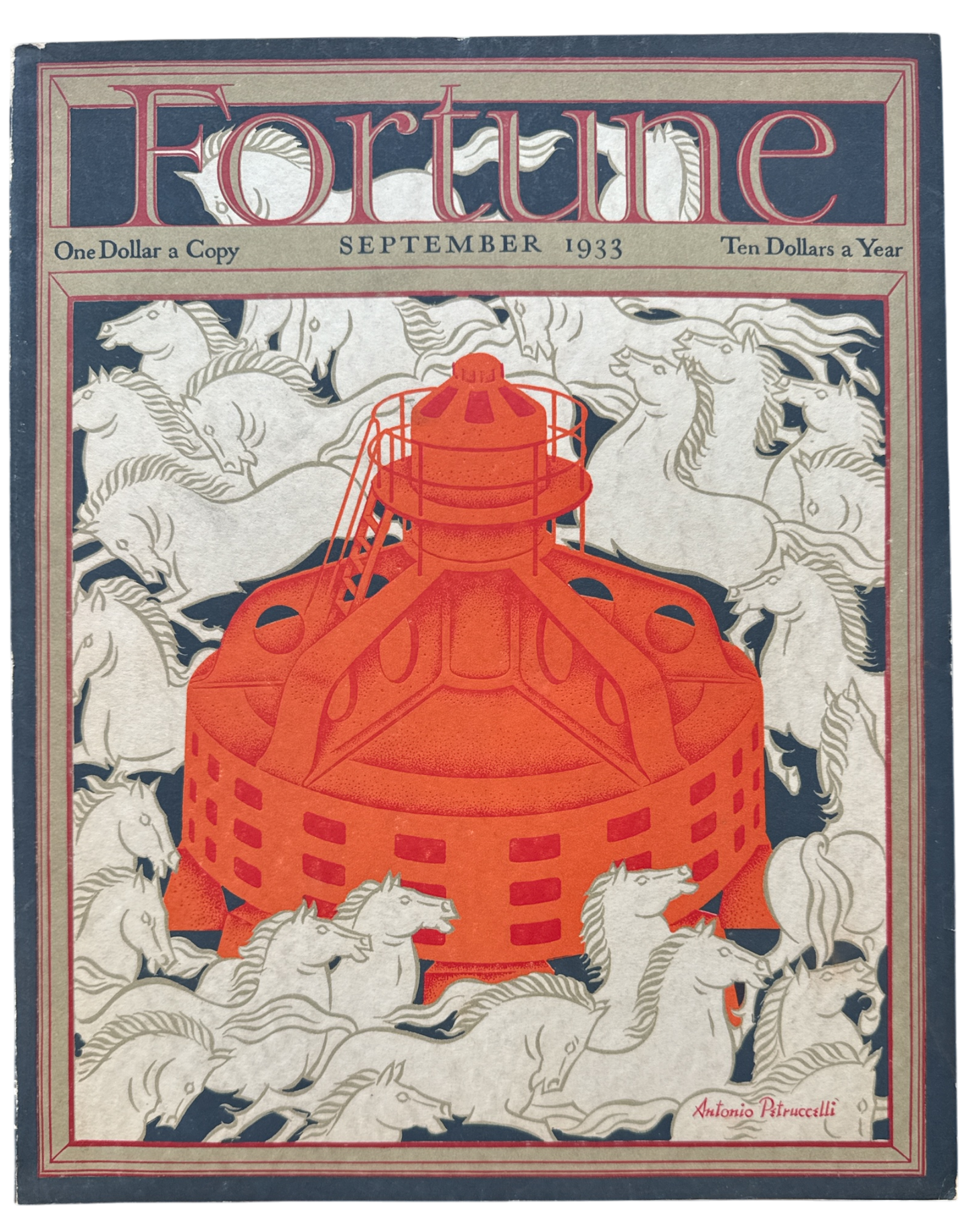 Fortune Magazine – September 1933 – Vol.III No.3 Cover – Near Mint