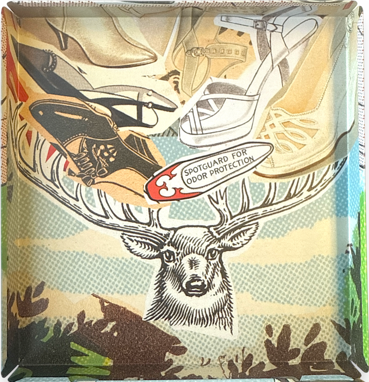 Petite Tin Cigar Box - Shoe Whore - Blue Q - 2" x 4.5" x 4.75"