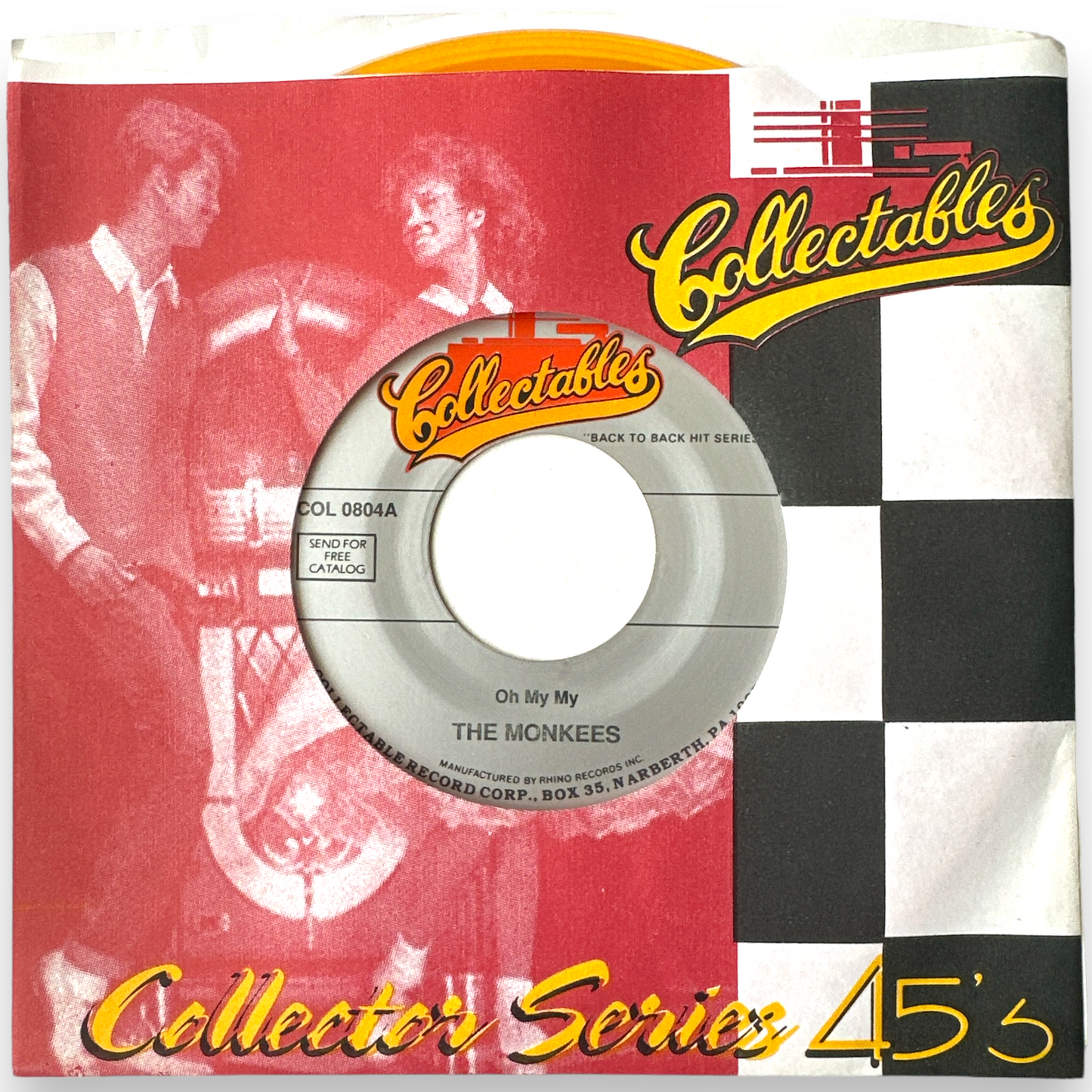 The Monkees - Oh My My / I Love You Better - 7" Single-Rare Yellow Clear Virgin Vinyl (New)
