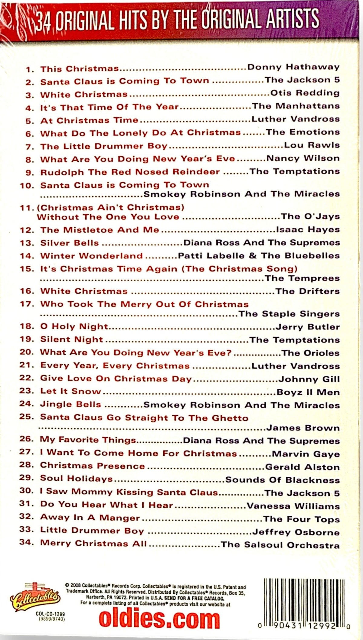 The Soulful Christmas Album The Best Of The Best 34 Original Hits! 2 CD Set NEW