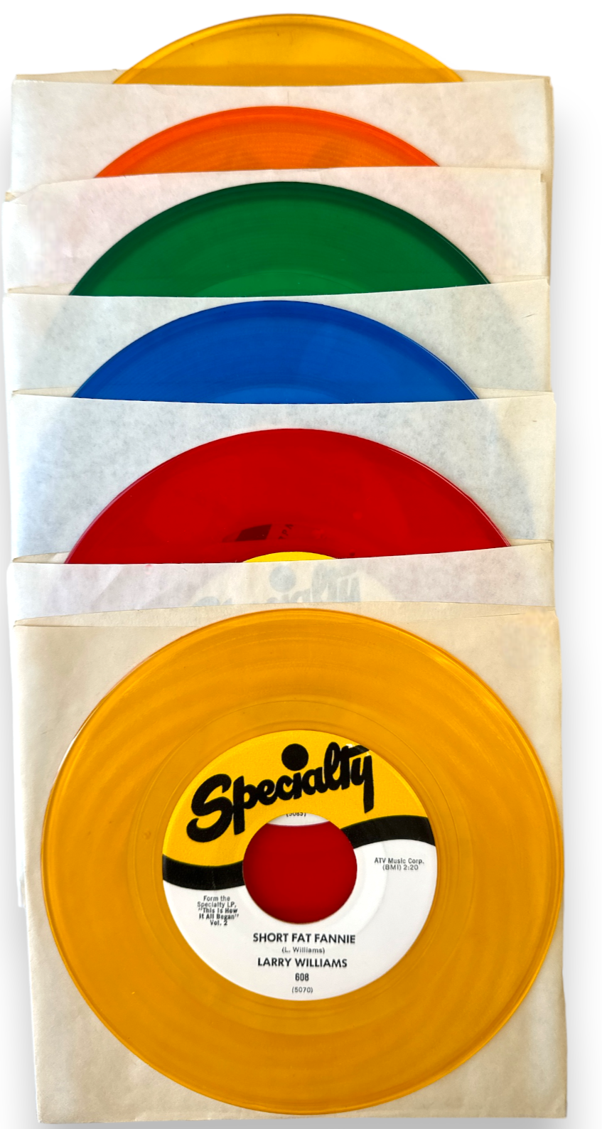 Larry Williams Specialty Collectors Series 6 - 7" Colored Vinyl Singles Box