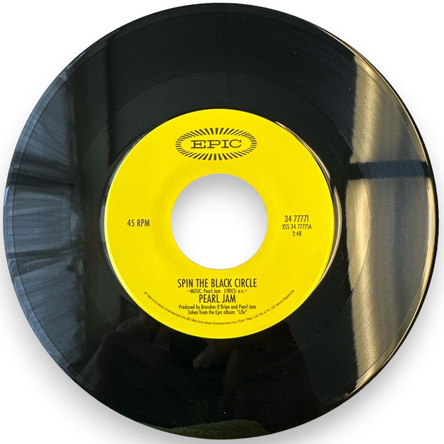 Pearl Jam - Spin The Black Circle B/W Tremor Christ 7" 45 rpm Single (Brand New)