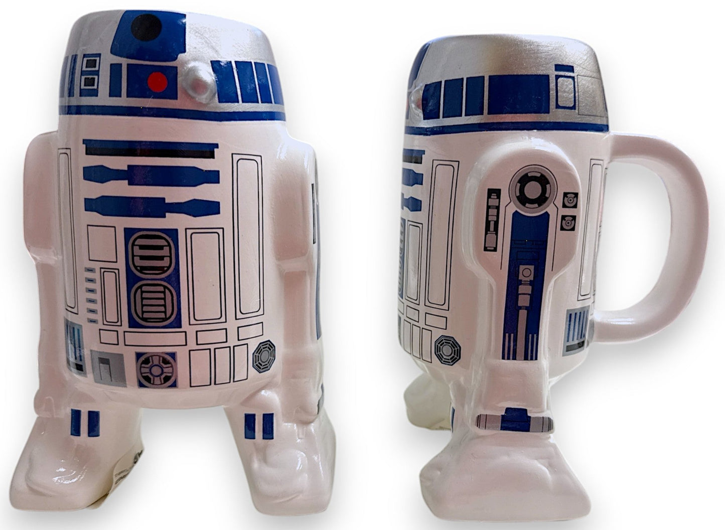 Set Of (2) Two - Star Wars - R2D2 Sculpted Ceramic Mug Zak Design! (Brand New)